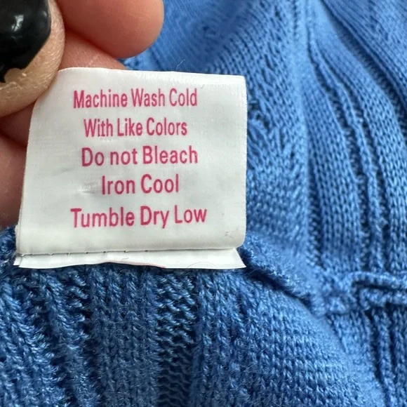 Julie Brown NYC Blue and Teal Knit Dress, Sleeveless, Mid length - Picture 7 of 7